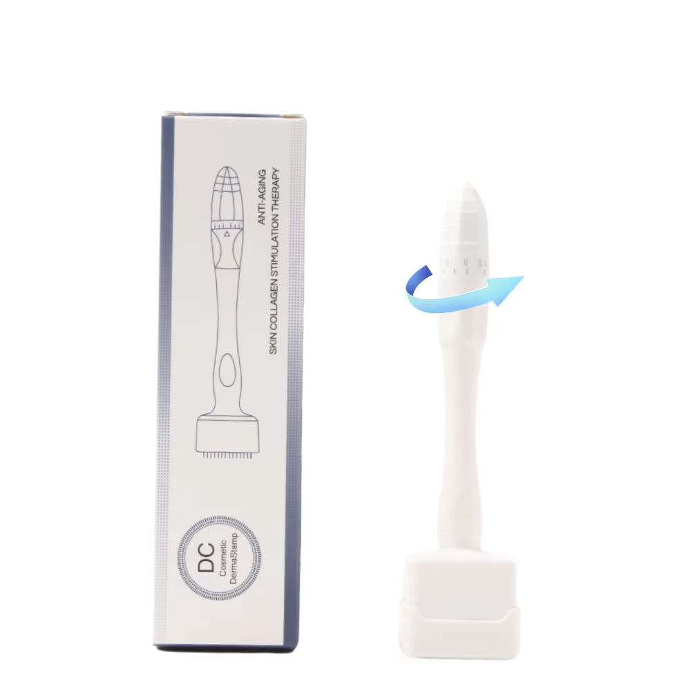 Derma Stamp Adjustable Microneedle Stamp 140 / 100 Pins Titanium Needles for Facial Skin Beard Hair Regrowth